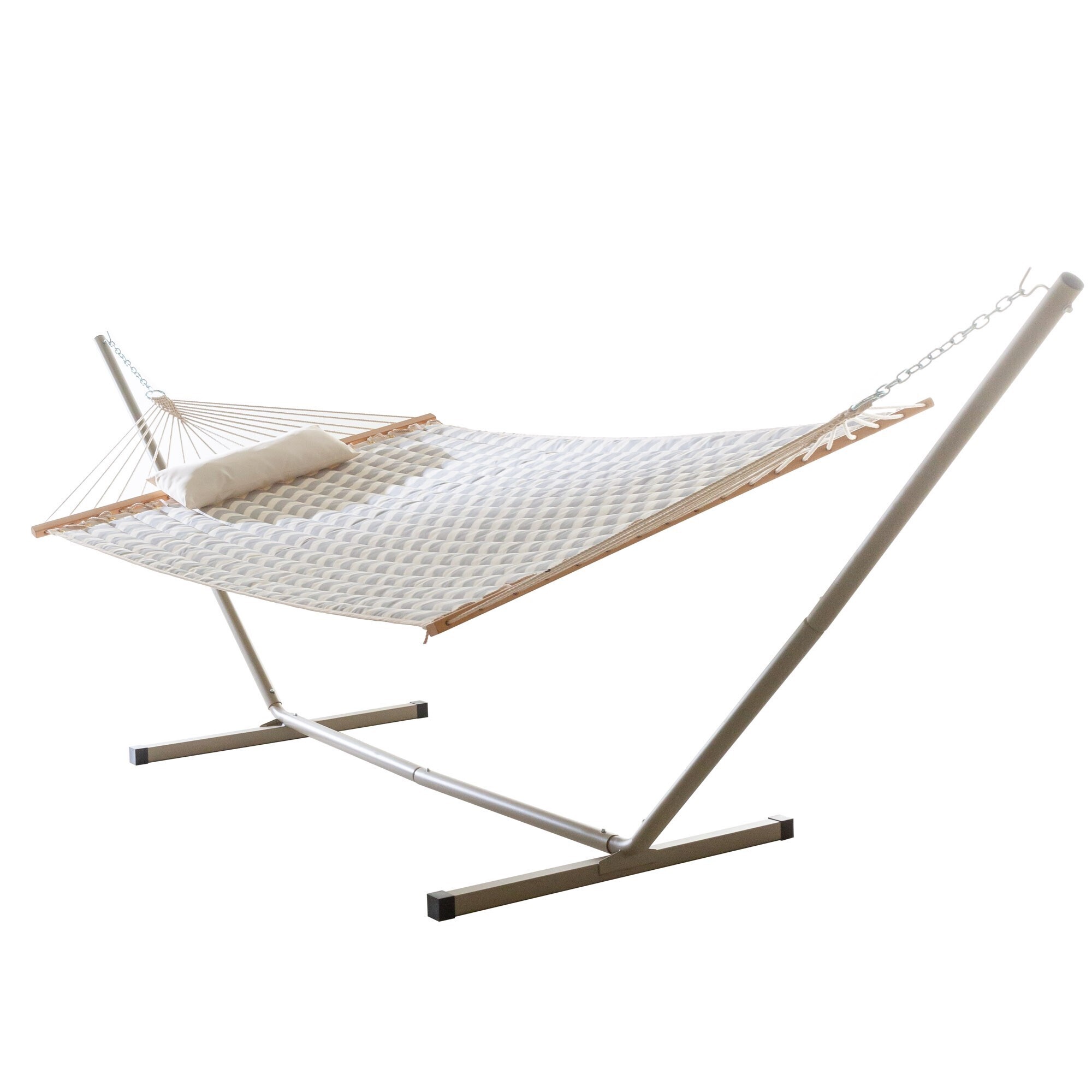 Castaway Living, Castaway 11ft. Quilted Hammock with Stand, Color Beige, Capacity 350 lb, Material Polyester, Model# COMBOQP18BGST